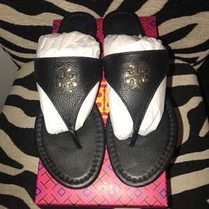 Tory Burch Royal Black Judy Thong Sandal, Size 11